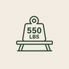 550 lbs lastekapasitet